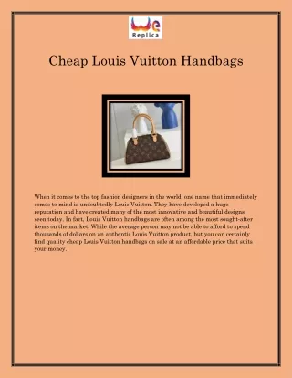 Cheap Louis Vuitton Handbags