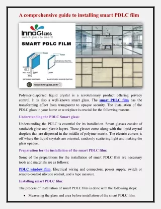 smart PDLC film