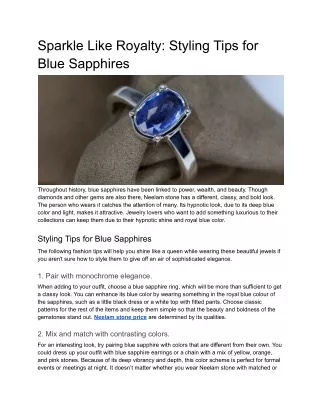 Sparkle Like Royalty_ Styling Tips for Blue Sapphires