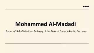 Mohammed Al-Madadi - An Exceptional Multitasker - Doha, Qatar