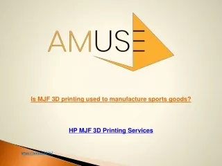 Is MJF 3D printing used to manufacture sports goods?