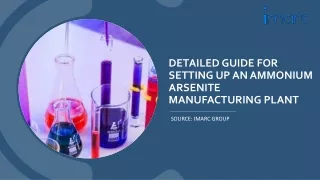 Report on a Ammonium Arsenite Manufacturing Plant