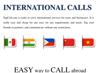 International Cheap Calls | Calls to Mexico, Vietnam, China