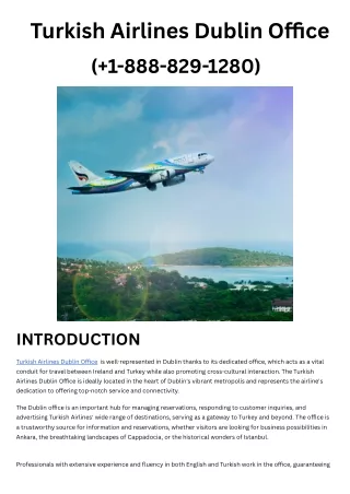 Turkish Airlines Dublin Office( 1-888-829-1280) (1)