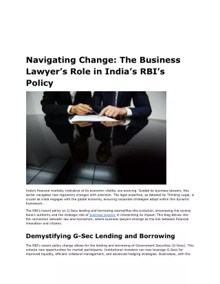 Navigating Change_ The Business Lawyer’s Role in India’s RBI’s Policy