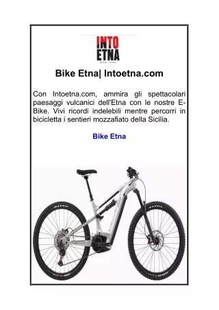 Bike Etna Intoetna.com