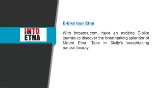 E-bike Tour Etna  Intoetna.com
