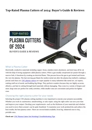 Best Plasma Cutters 2024 - Top-Rated Guide & Reviews