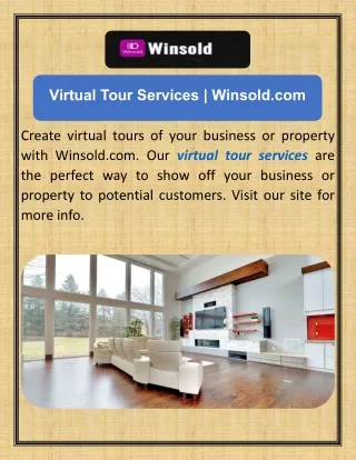 Virtual Tour Services  Winsold.com