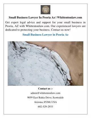 Small Business Lawyer In Peoria Az  Whittentonlaw