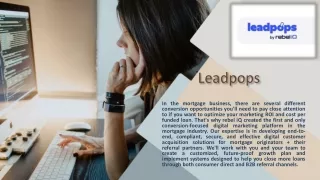 Loan Officer Marketing - Leadpops.com