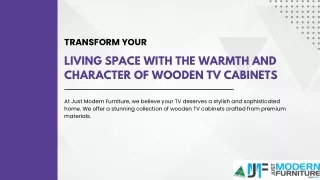 Transform Your Living Space with the Warmth and Character of Wooden TV Cabinets