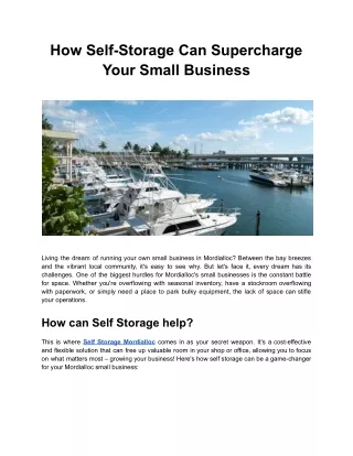 How Self-Storage Can Supercharge Your Small Business