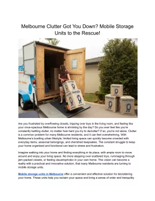 Melbourne Clutter Got You Down_ Mobile Storage Units to the Rescue! (1)