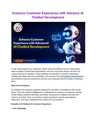 AI Chatbot Development Company in Canada