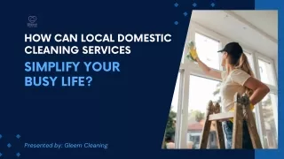 How Can Local Domestic Cleaning Services