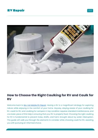 caulking for rv campers pdf