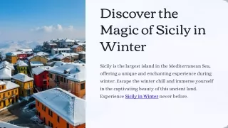 Discover the Magic of Sicily in Winter