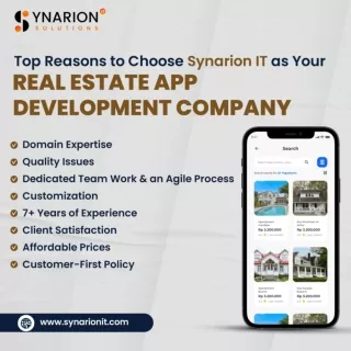 Top Reasons to Choose Synarion IT as Your Real Estate App Development Company