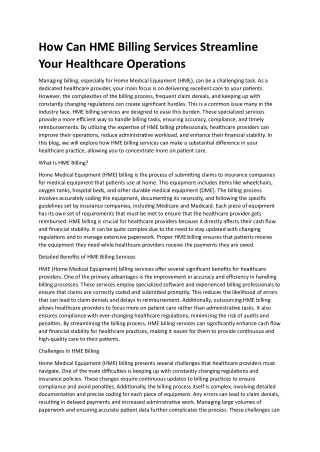 HME Billing Services