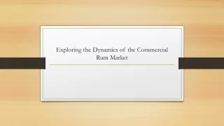 Exploring the Dynamics of the Commercial Rum Market