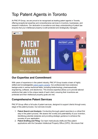 Patent agent canada