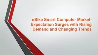 eBike Smart Computer Market