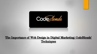 The Importance of Web Design in Digital Marketing