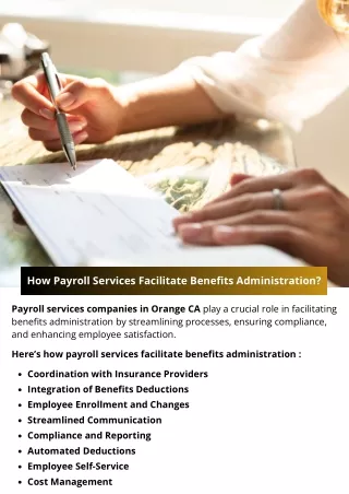 How Payroll Services Facilitate Benefits Administration?