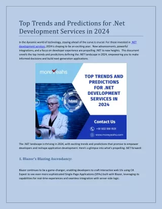 Top Trends and Predictions for .Net Development Services in 2024