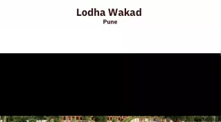 Lodha Wakad Pune Brochure