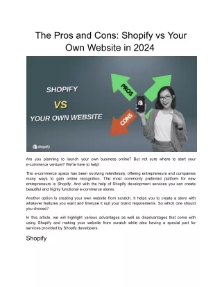 How Can You Decide Between Shopify and Your Own Website