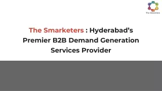 The Smarketers _ Hyderabad’s Premier B2B Demand Generation Services Provider