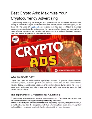 Best Crypto Ads_ Maximize Your Cryptocurrency Advertising