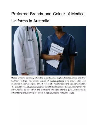 Preferred-Brands-and-Colour-of-Medical-Uniforms-in-Australia