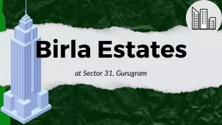 Birla Estates Sector 31 Gurgaon - E Brochure