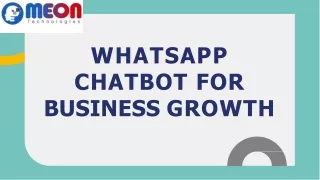 WhatsApp Chatbot For Business Growth