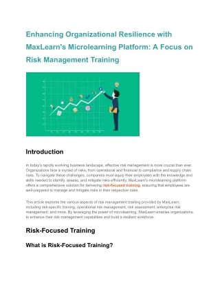 Enhancing Organizational Resilience with MaxLearn's Microlearning Platform_ A Focus on Risk Management Training