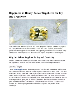 Happiness in Honey_ Yellow Sapphires for Joy and Creativity