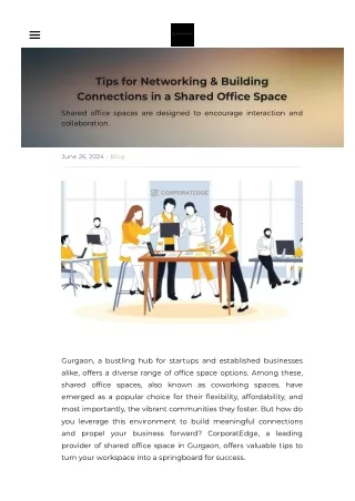 Tips for Networking & Building Connections in a Shared Office Space