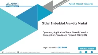 Embedded Analytics Market Size, Share, Analysis, Forecast 2022- 2032