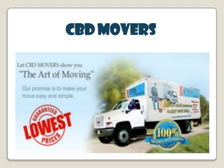 Why Choose CBD Movers?