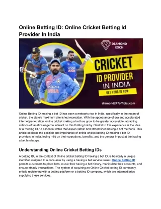 Online Betting ID_ Online Cricket Betting Id Provider In India