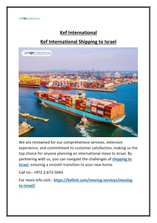 Find the Best International Movers for Relocation to Israel