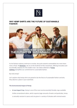 Why Hemp Shirts Are the Future of Sustainable Fashion