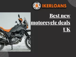 Best new motorcycle deals UK