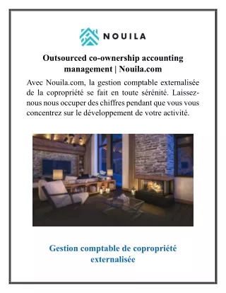 Outsourced co-ownership accounting management Nouila