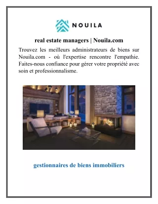 real estate managers Nouila