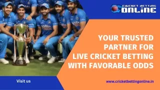 Your Trusted Partner for Live Cricket Betting with Favorable Odds