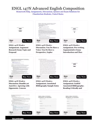 ENGL 147N Advanced English Composition